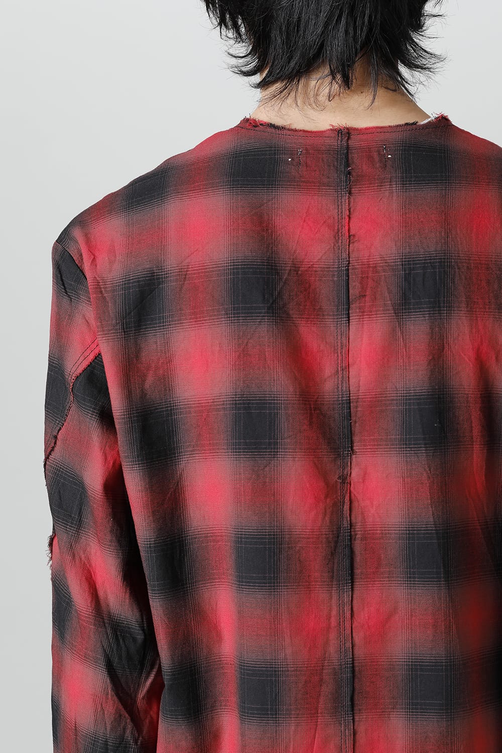 フロントジッパー チュニック レッド/ブラック