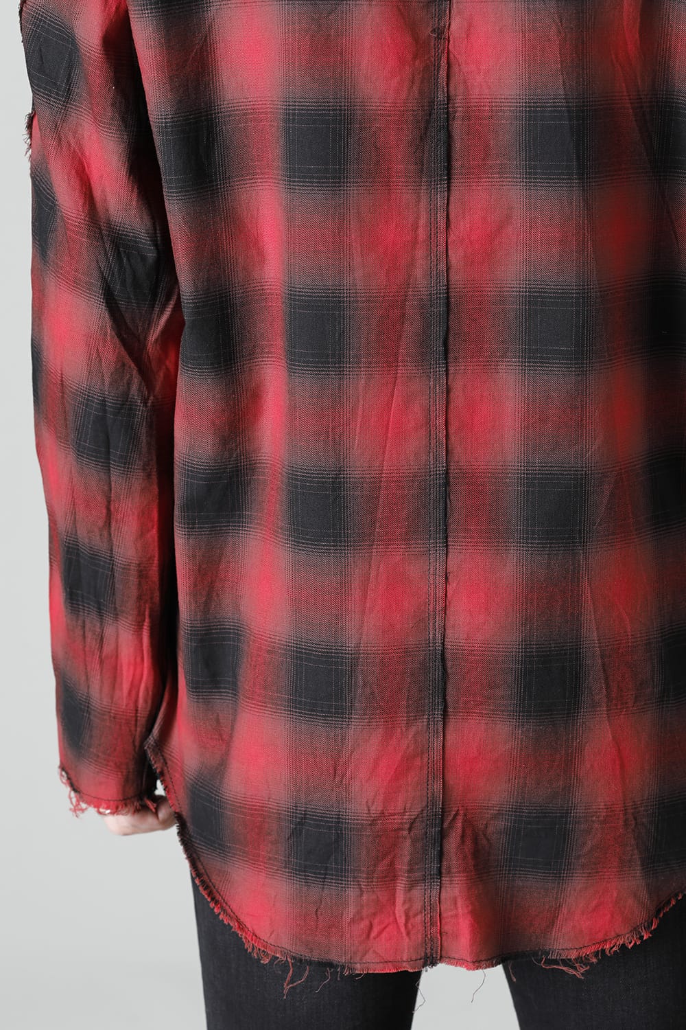 フロントジッパー チュニック レッド/ブラック