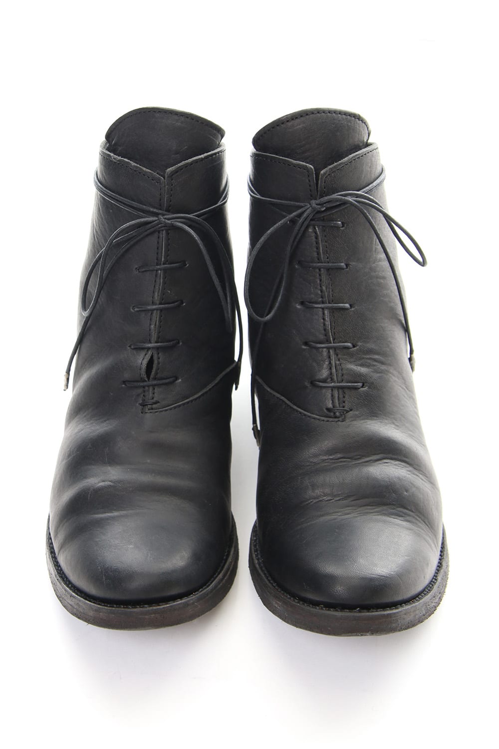 Buffalo Leather Lace Up Boots - ST109-0059A