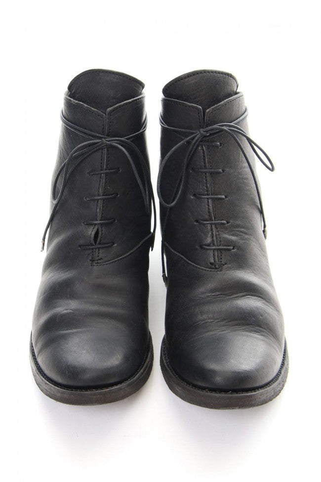 Horse Leather Raceup Boots