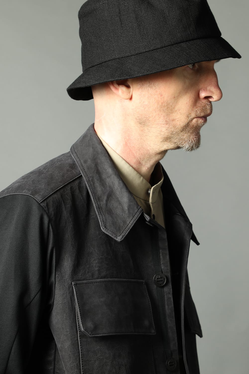Leather CPO shirt Dyneema leather