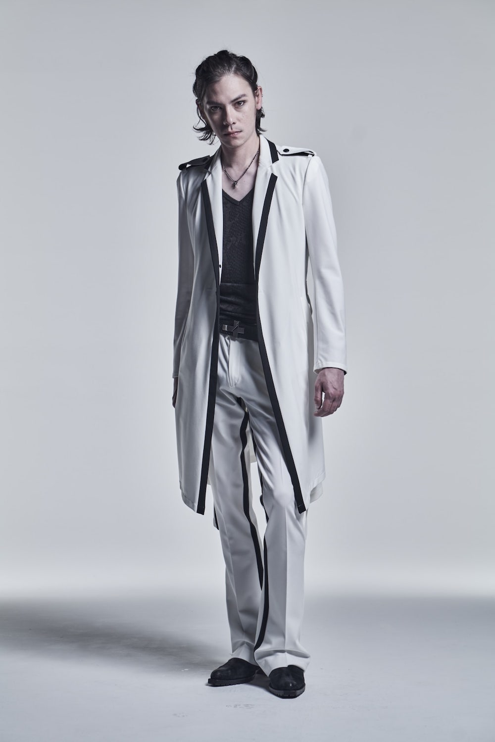 Triming Flare Jacket White