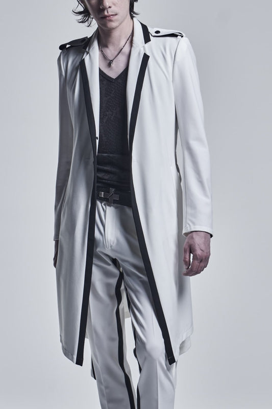 Triming Flare Jacket White