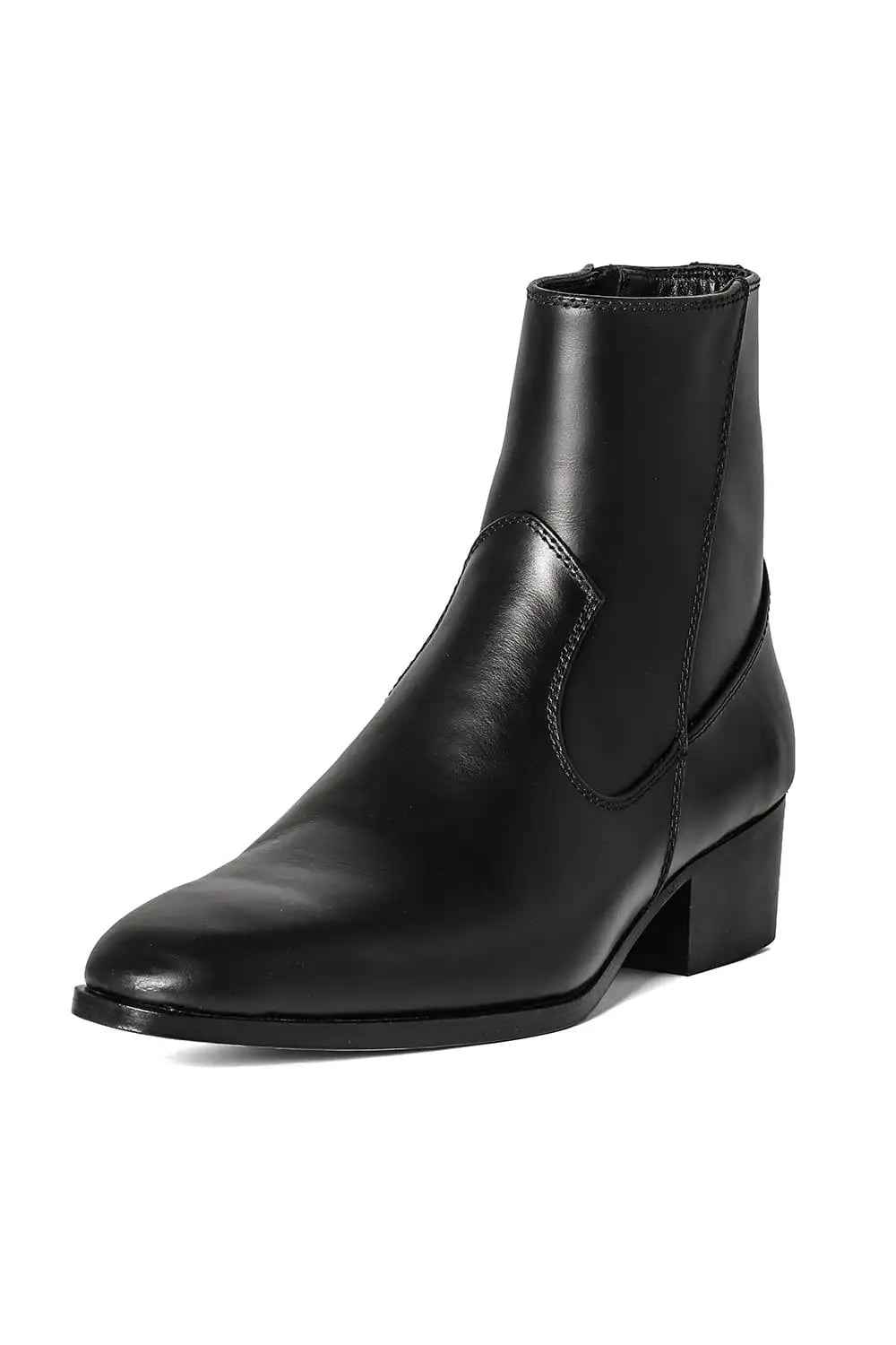 Kip Skin Heel Boots 1.8inch