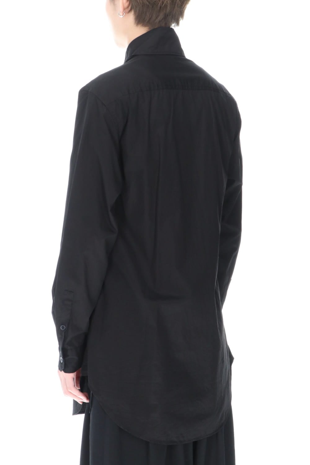 Long Collar Chain Stitch Shirt