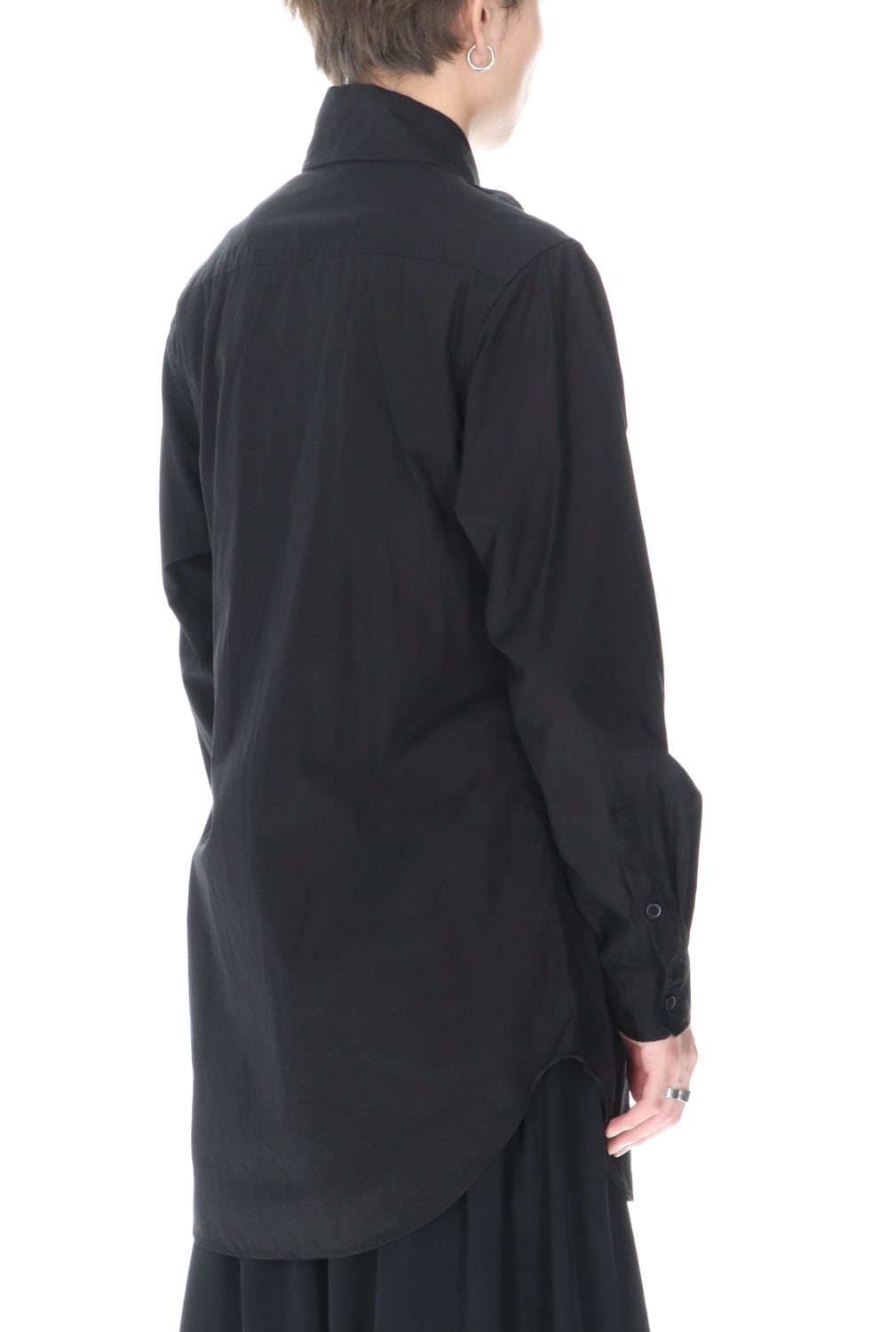 Long Collar Chain Stitch Shirt