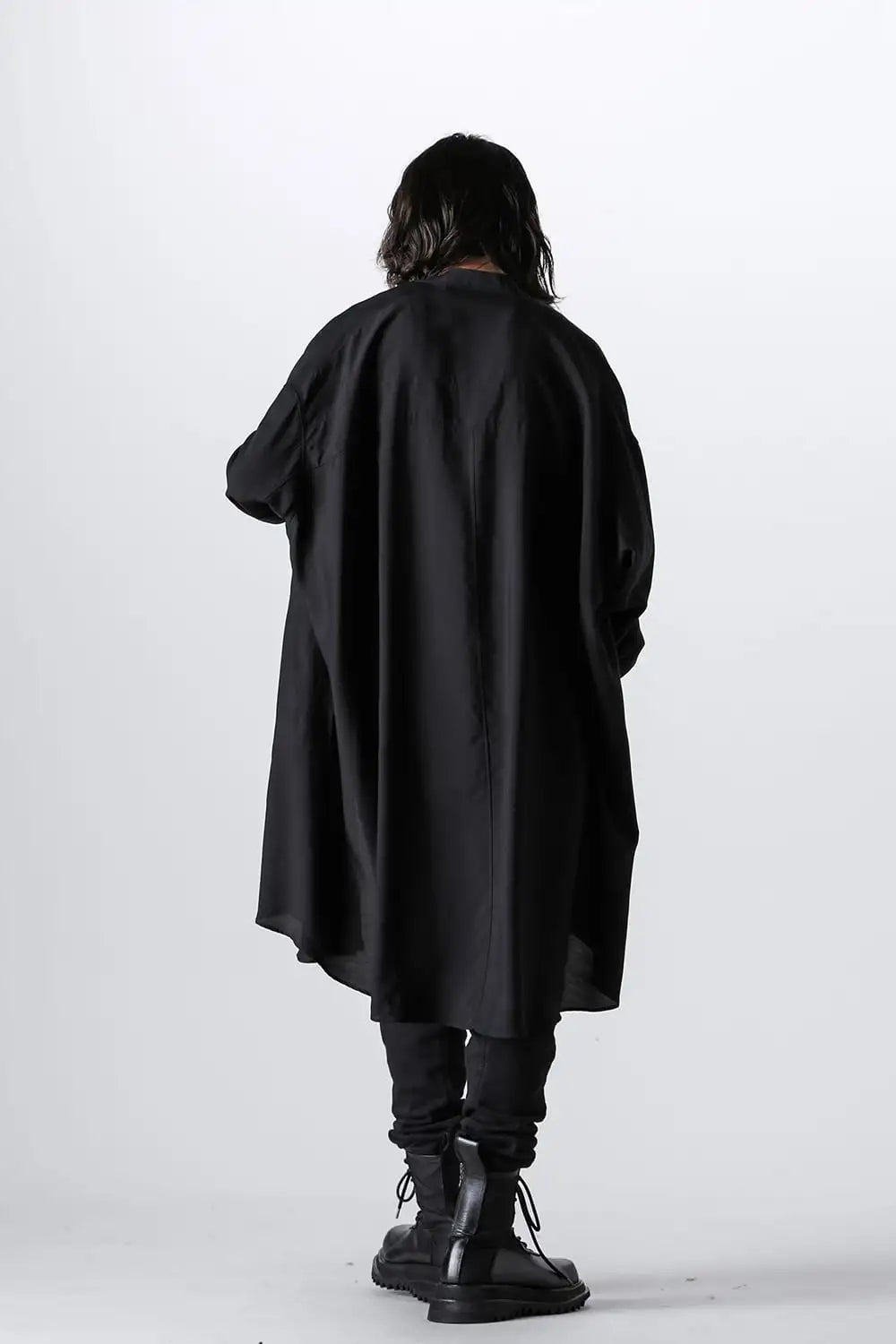 Viscose / Cupro Fibriled Gaba Long Cardigan