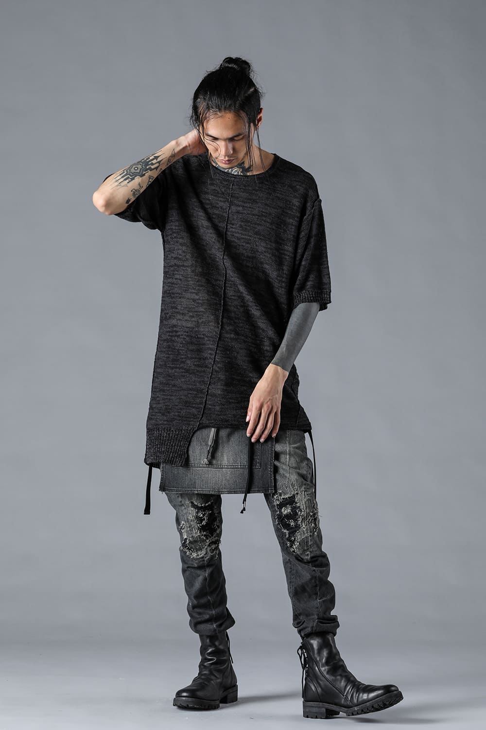 リネンニットTシャツ