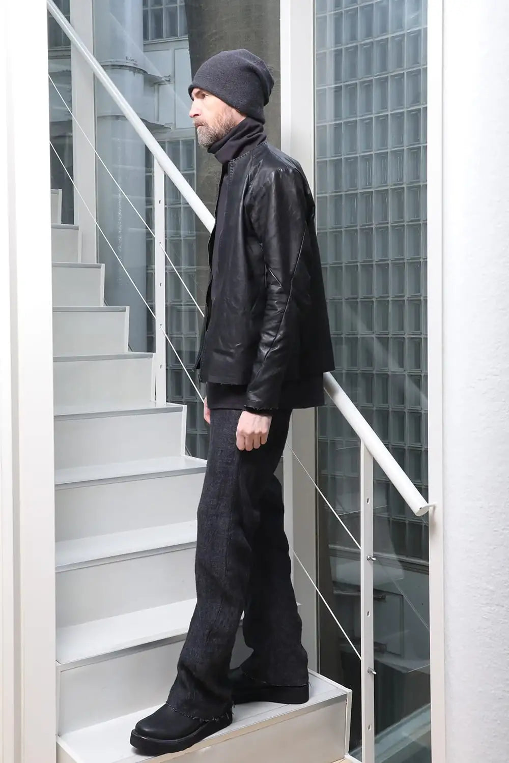 Leather  jacket  calf / silk   bonded