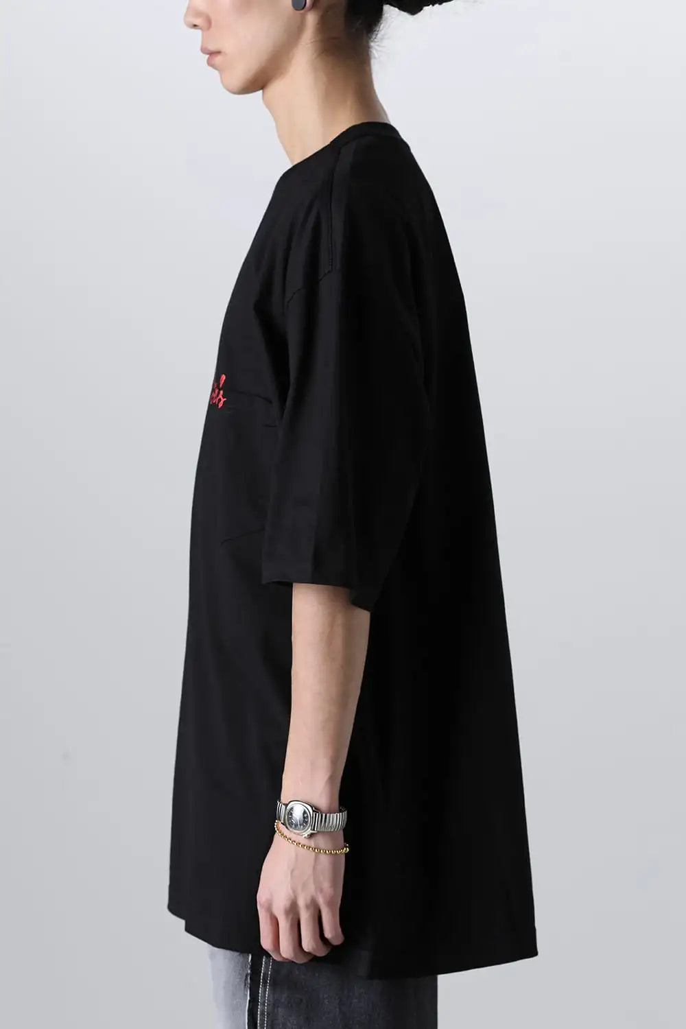 lonely souls. (oversized s/s pocket tee) Black