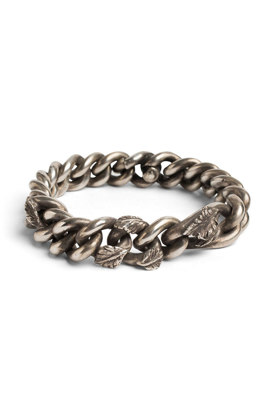 BRACELET CURB CHAIN ROSEBUD