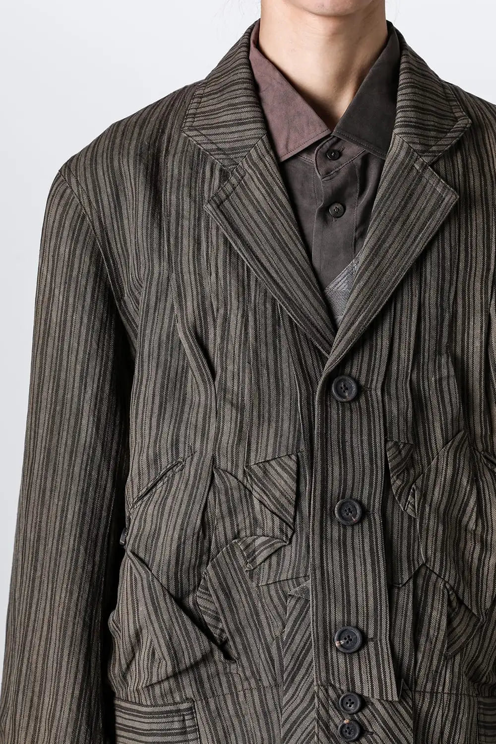 Cropped Winkle Pleats Jacket