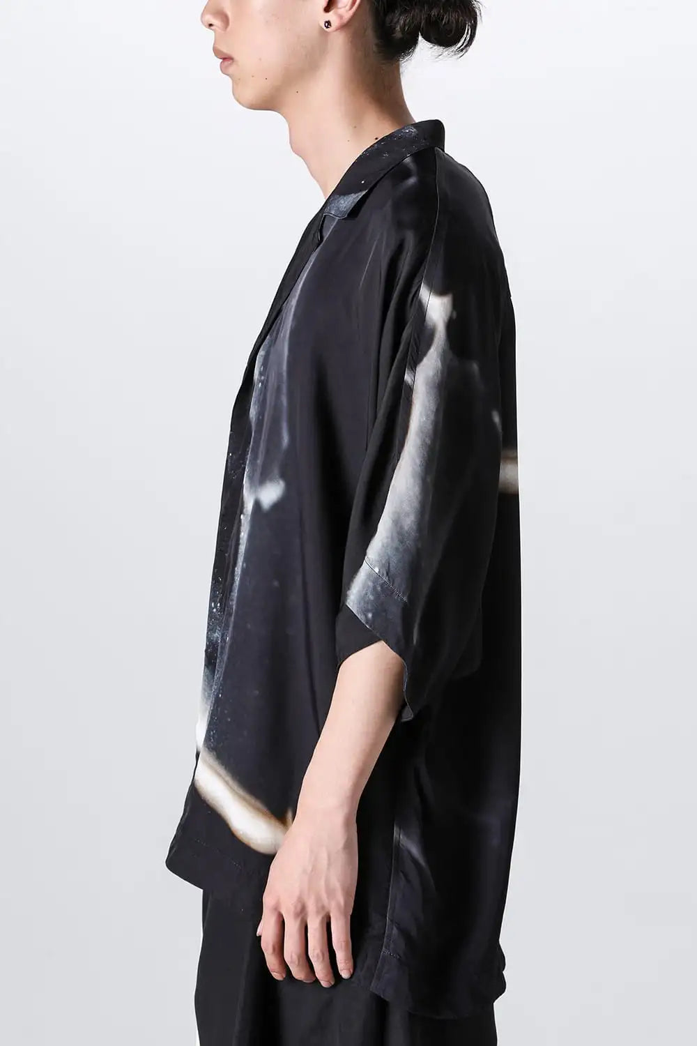 Printed Rayon Twill Short Sleeve Shirt