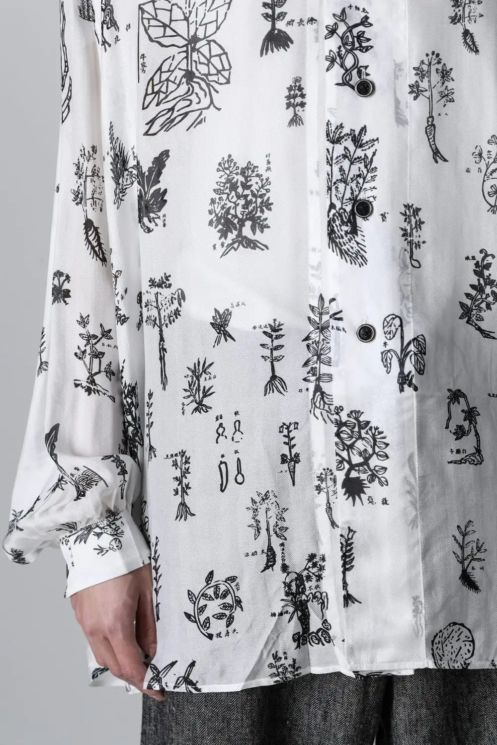 Chinese Medicine Print LS Shirt