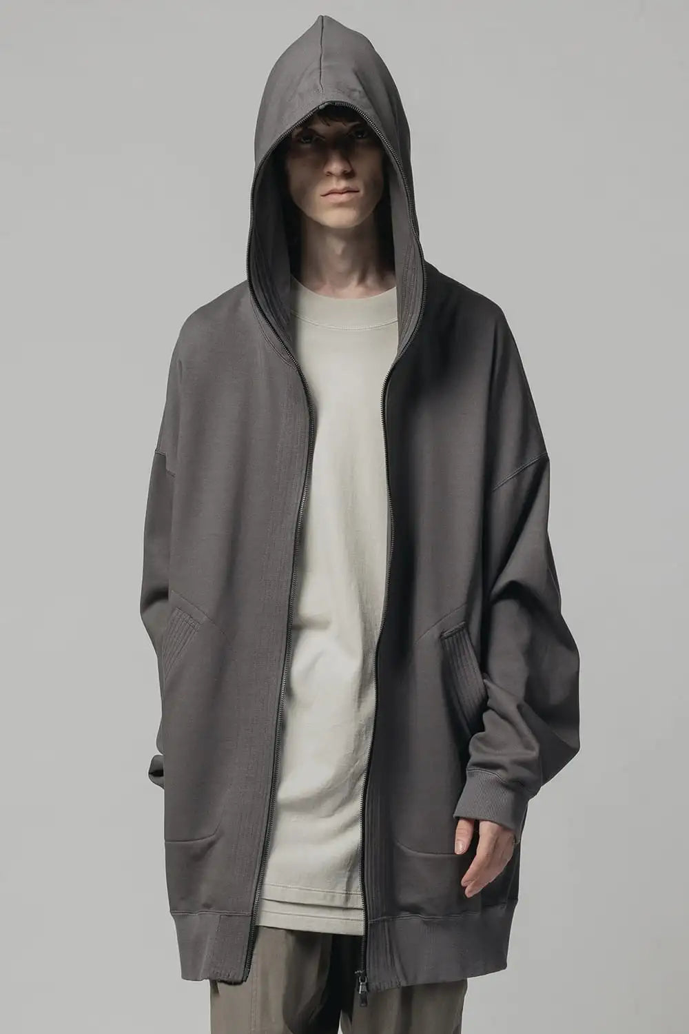 Sweat Long Hoodie Gray