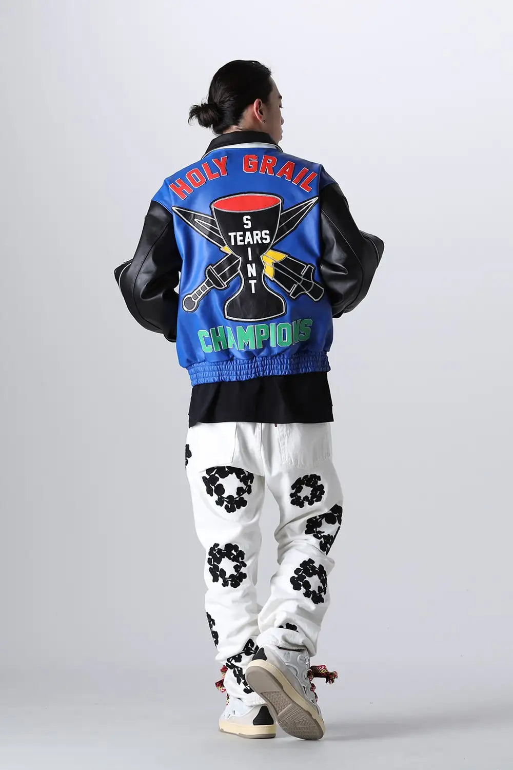 DENIM TEARS × SAINT Mxxxxxx HOLY GRAIL Varsity Jacket