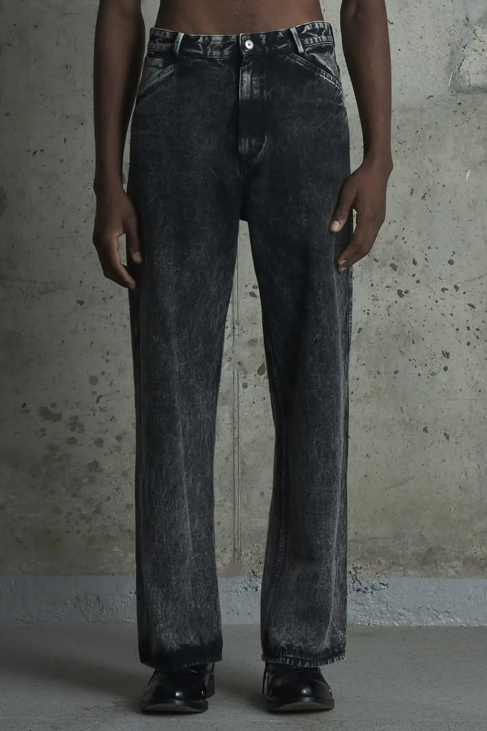 5 Pkt Trousers  Powder Discharged Denim