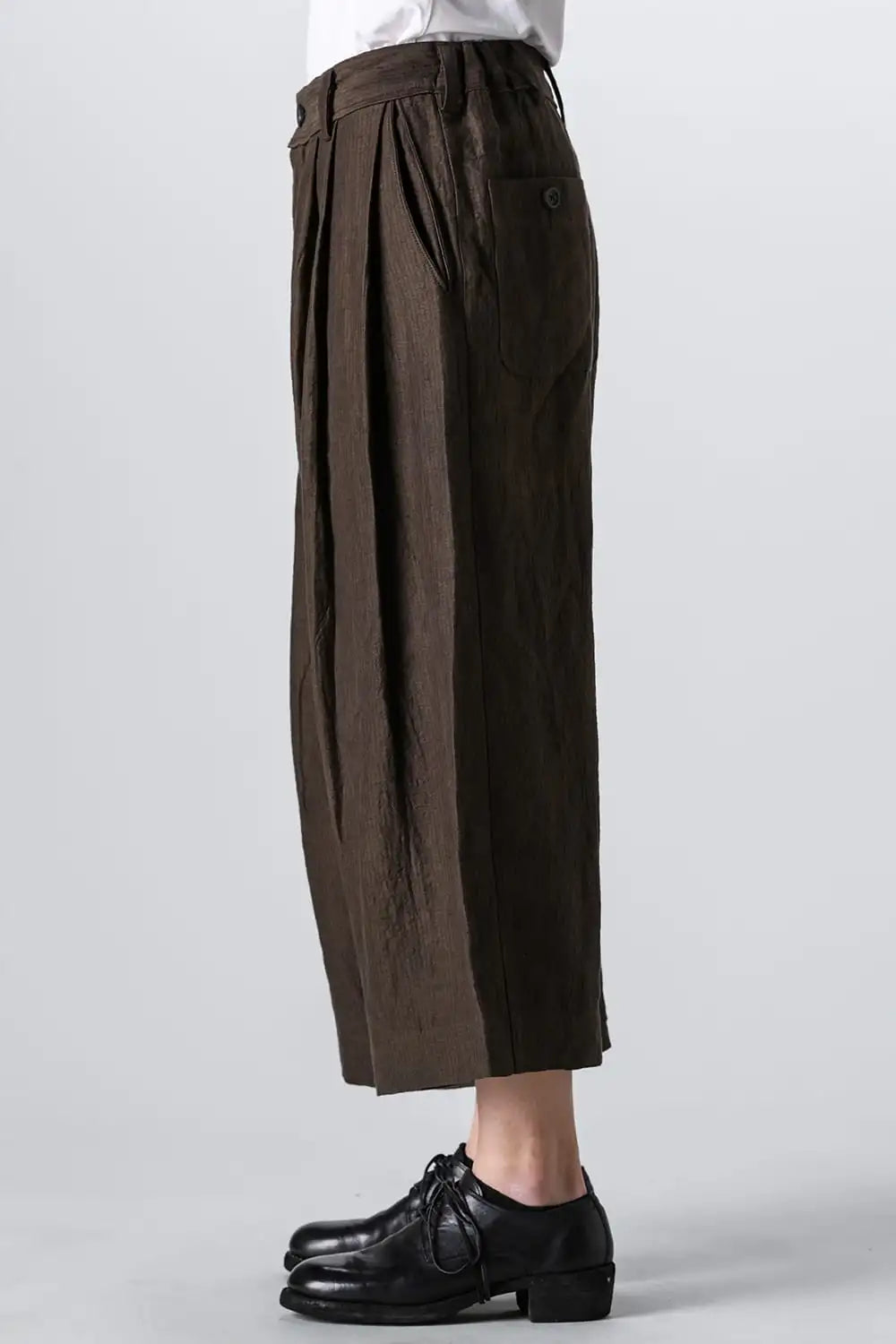 プレーテッドエクストラワイドレッグトラウザーズ