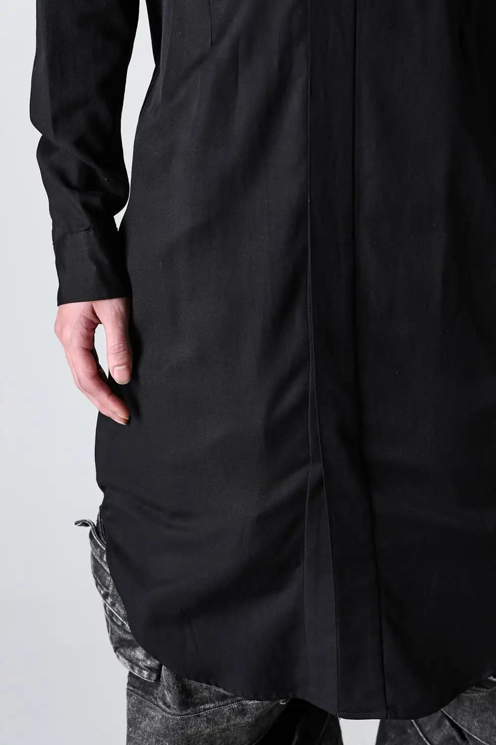 Rayon / Cotton Cloth Regular Collar Long Shirt