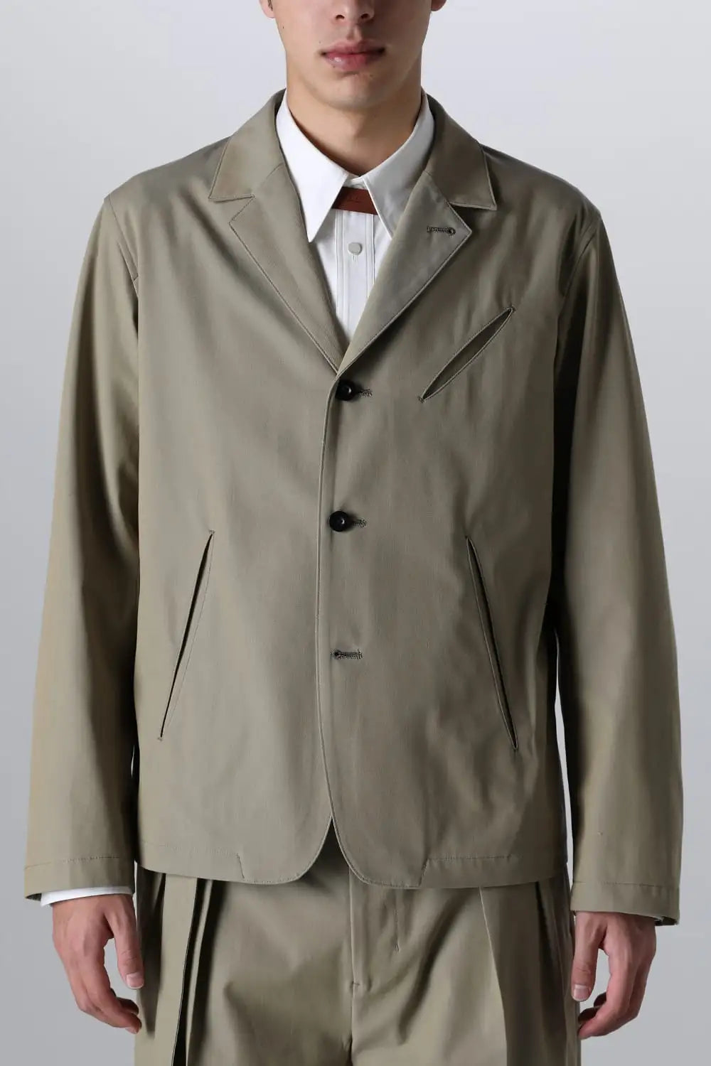 Slash Pocket Jacket Khaki