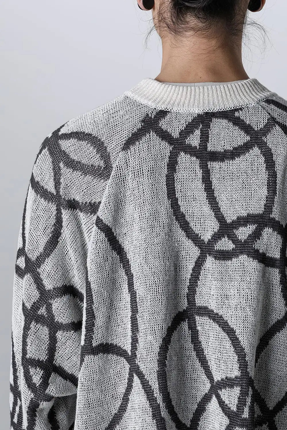 KNITTED CREW NECK Hemp yarn 7gg OFF WHITE