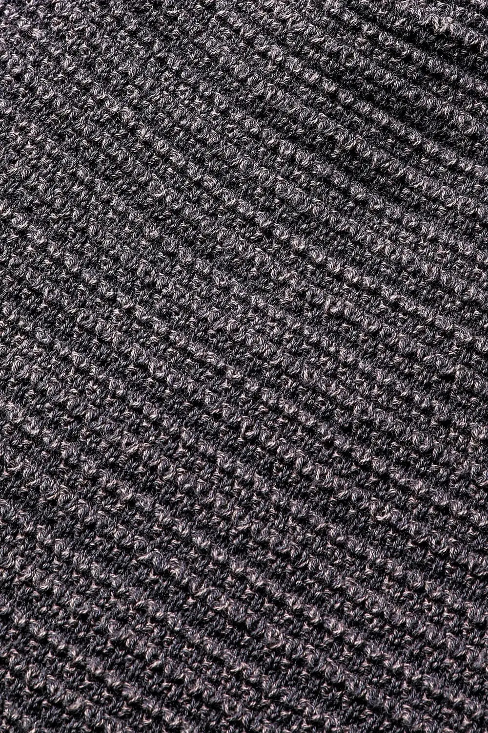 Knit cap high twist cotton stripe Mud Gray