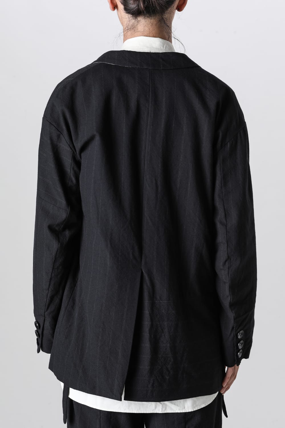 Patch Worked Relax Fit Blazer Stripe Serge Wool HERBIE