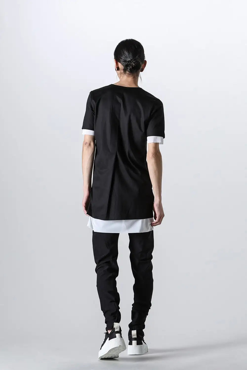 Layerd T-Shirt Black × White