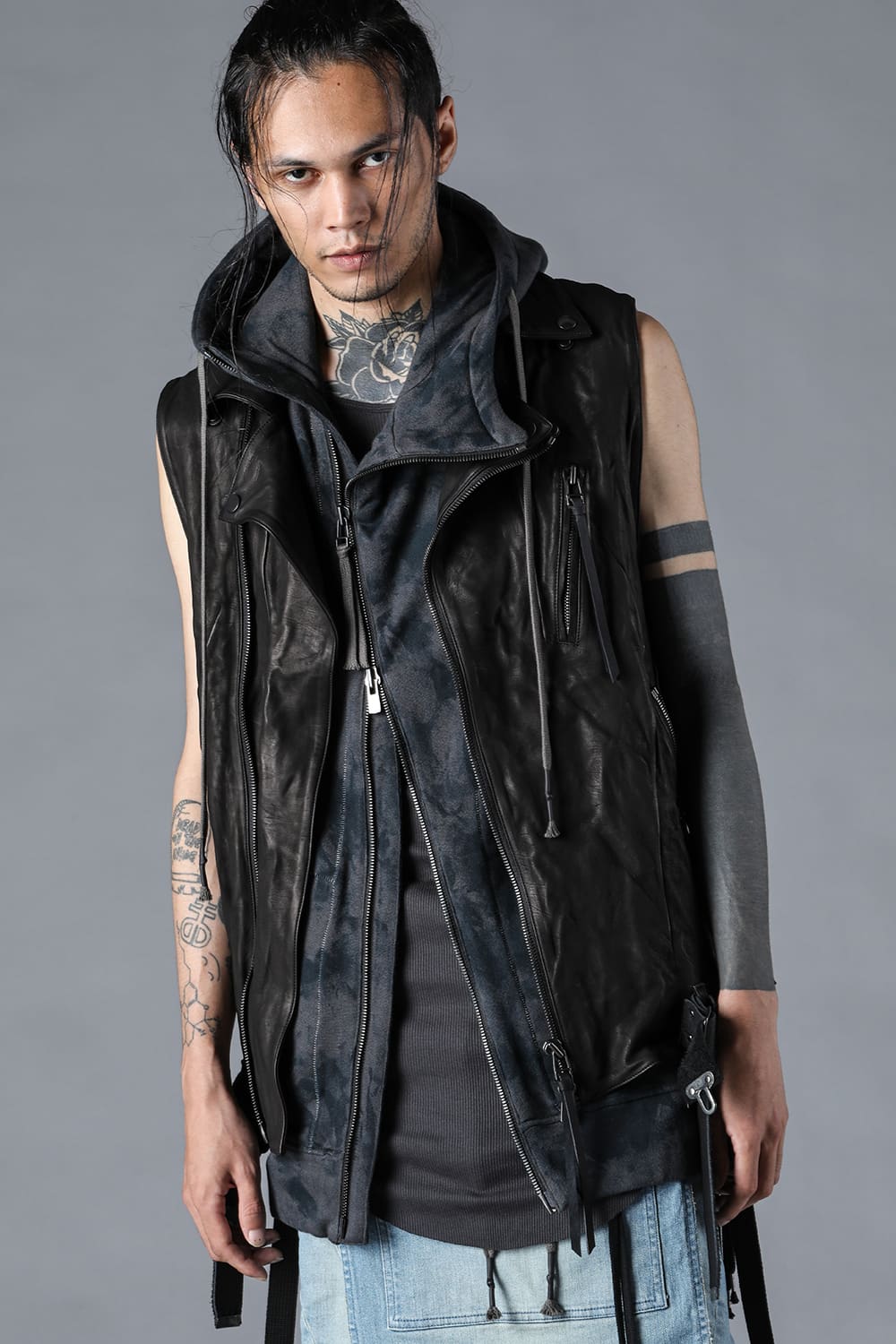 Untwisted Fleece-Line Coate Hooded Vest