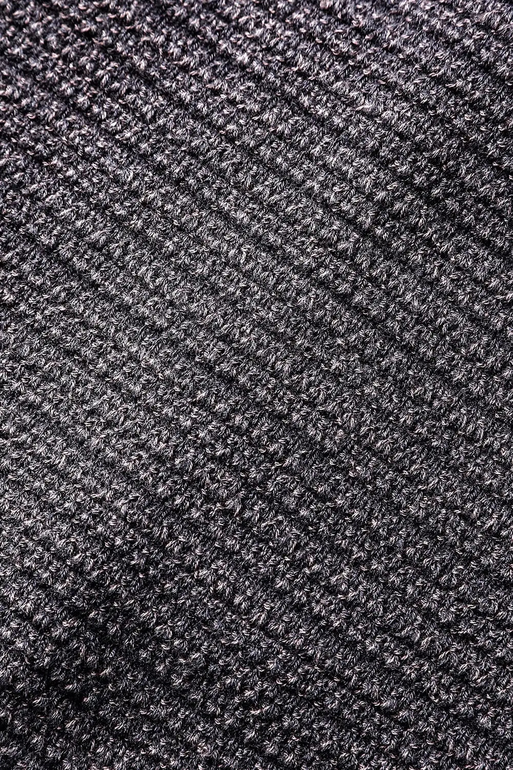 Knit headband high twist cotton stripe Mad Gray