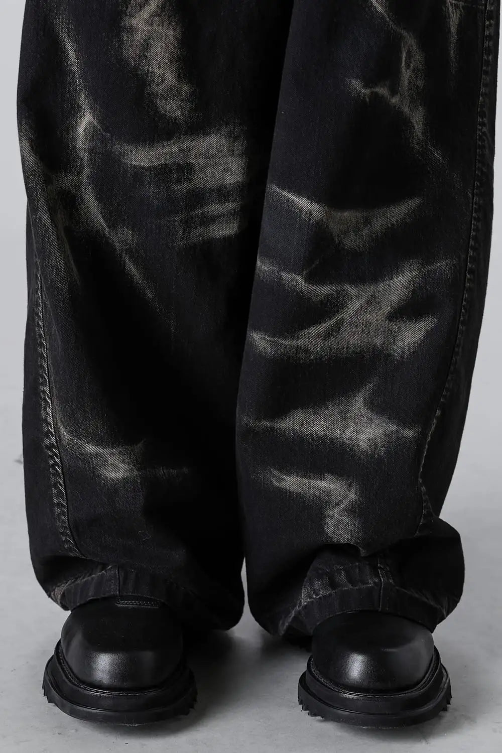 10oz Breach Wide Denim Pants Black