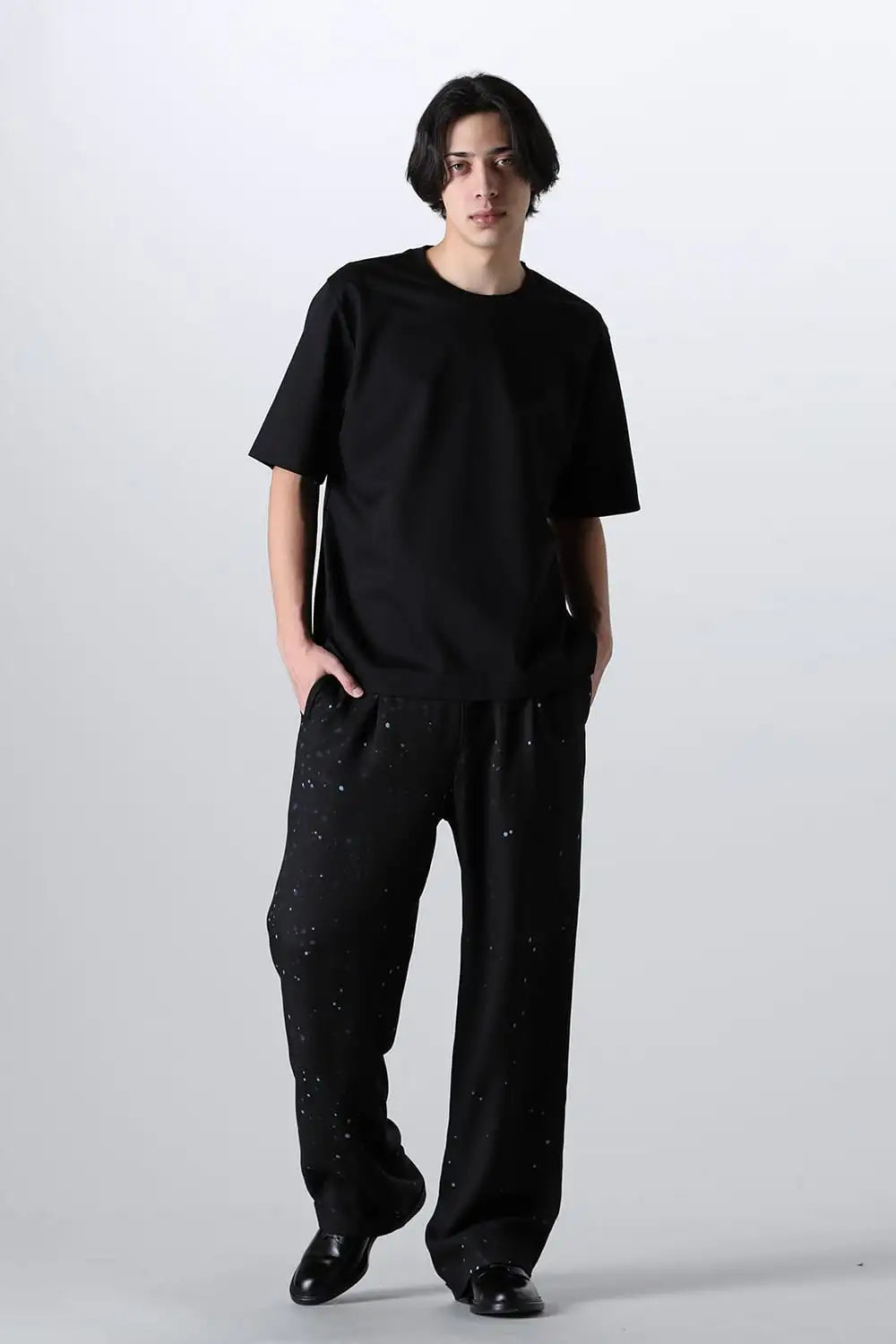 ショートスリーブTシャツ Black × Black cord