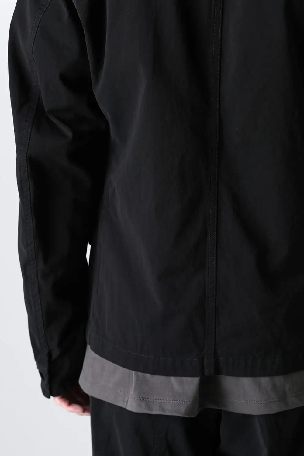 強撚ドライコットン ジャケット  ブラック