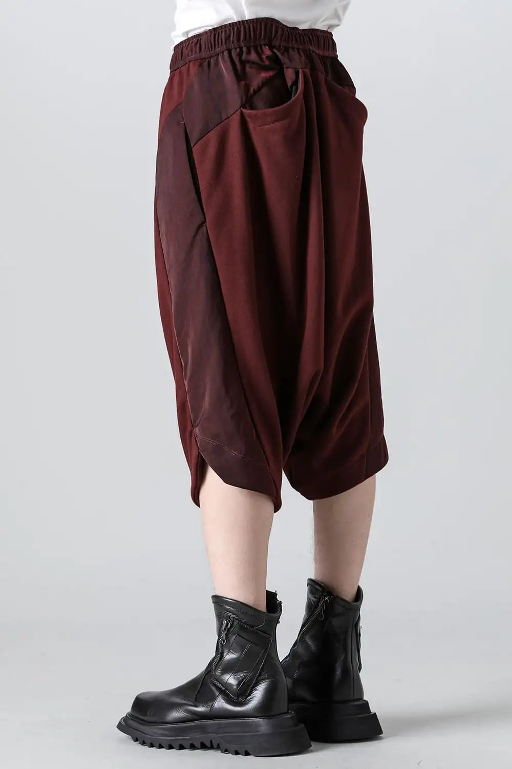 Cotton Sweat Sarouel Short Pants Blood