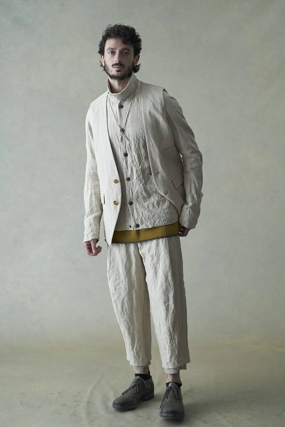 ジャケット カナパコットンメタルシュリンク