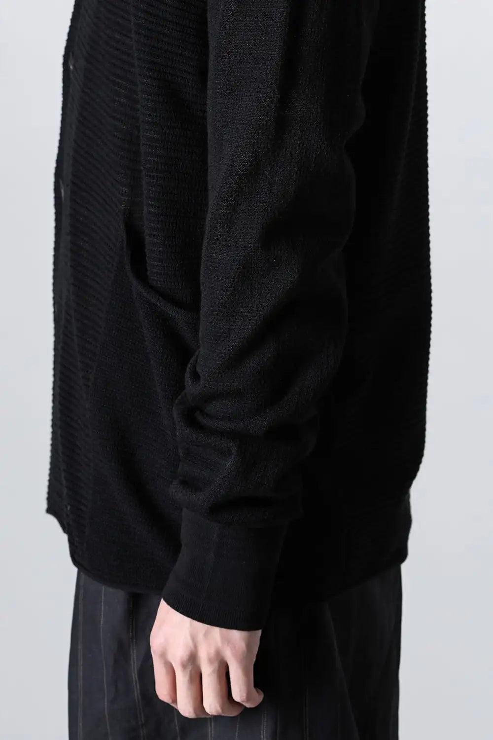 Knit cardigan cotton / linen / silk Black
