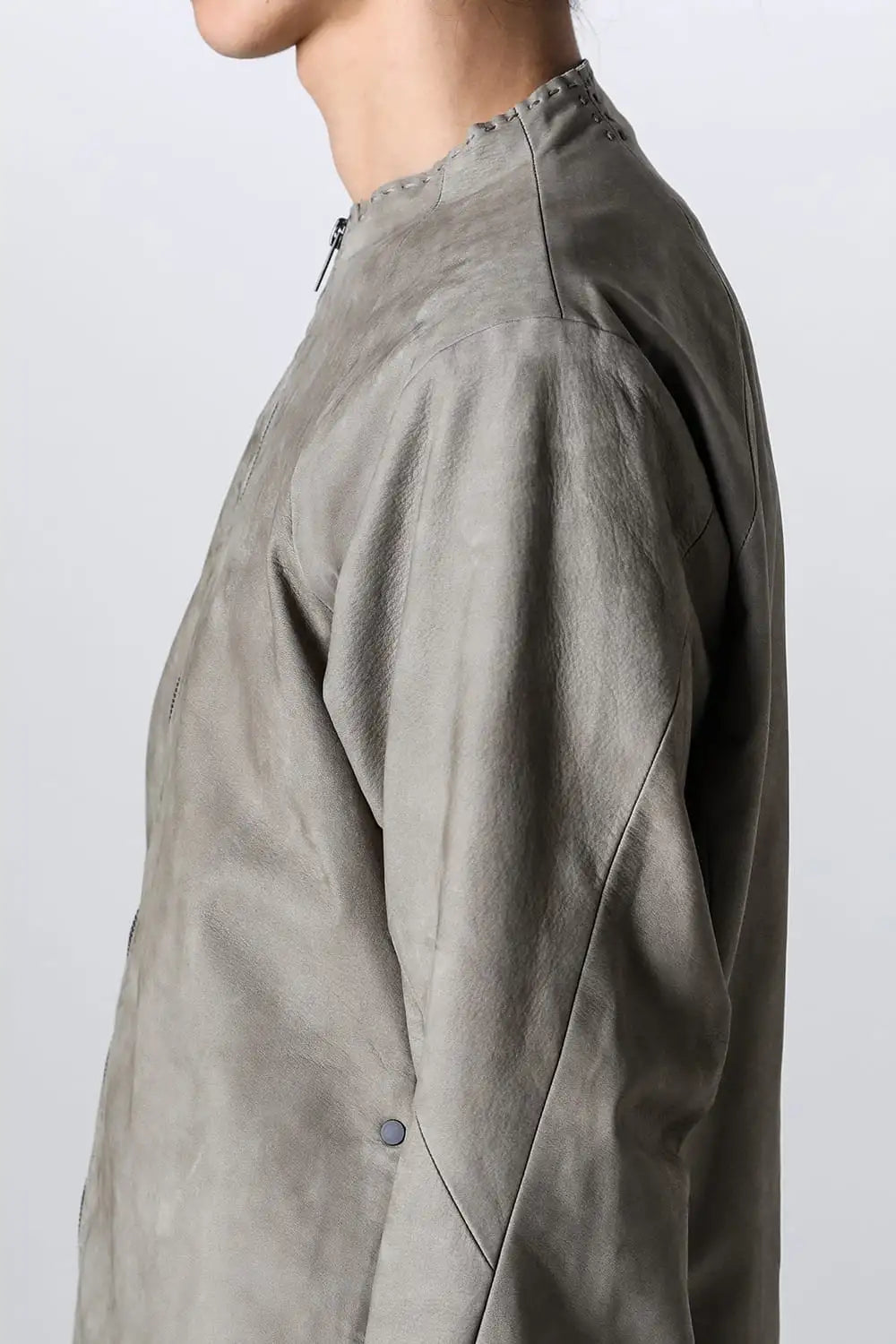 Jacket soft nubuck cow leather Sand Gray