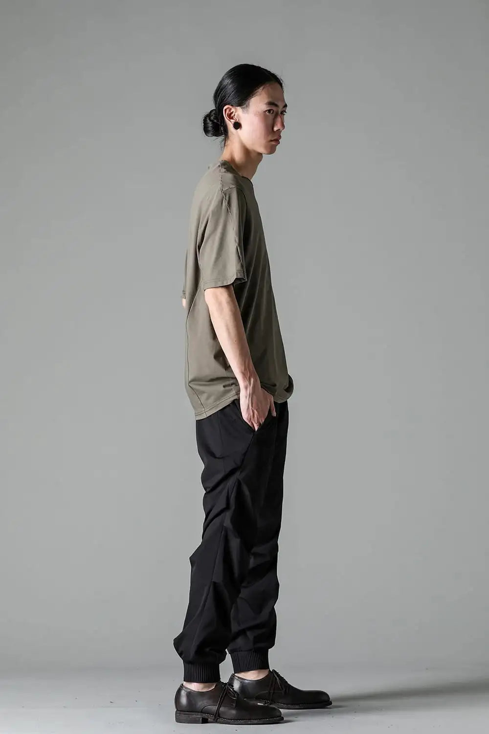 Short sleeve high twist jersey Olive