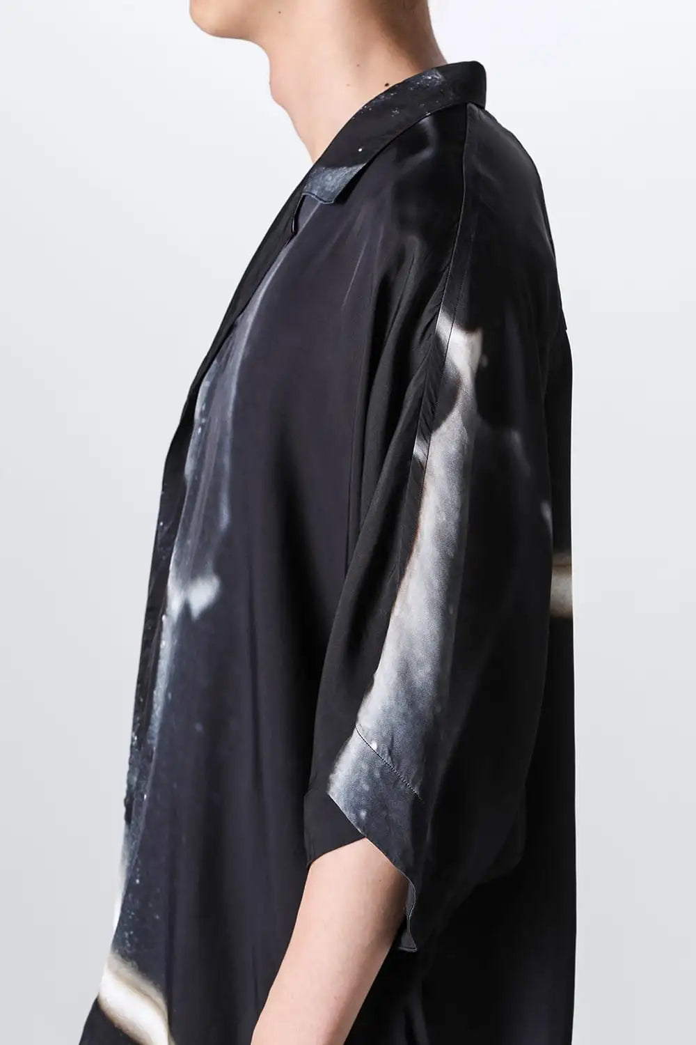 Printed Rayon Twill Short Sleeve Shirt