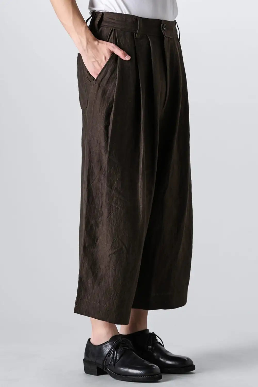 プレーテッドエクストラワイドレッグトラウザーズ