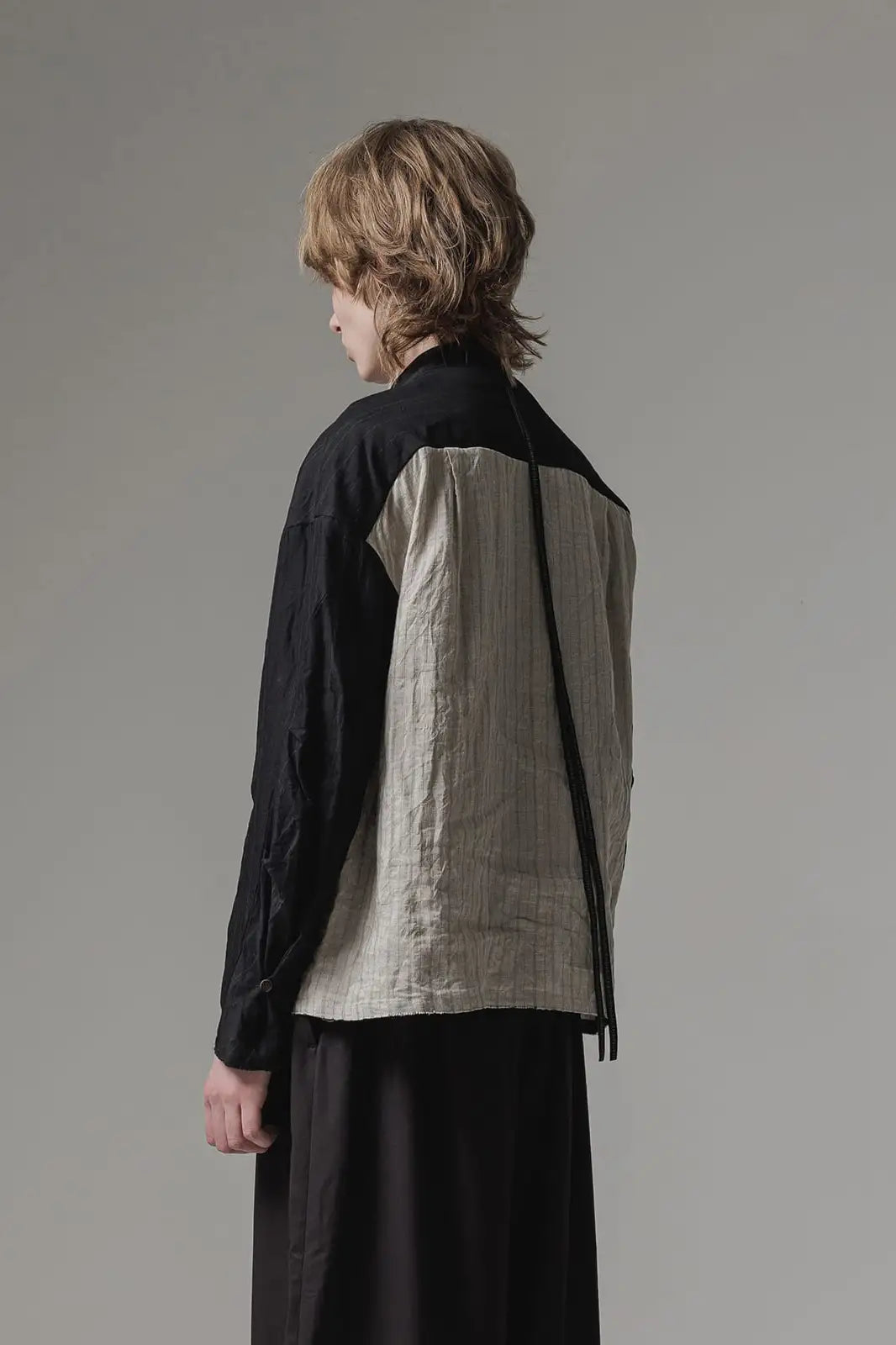 Shirt cotton / linen stripe