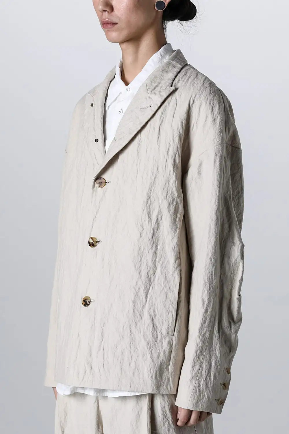 Jacket canapa / cotton metal shrink