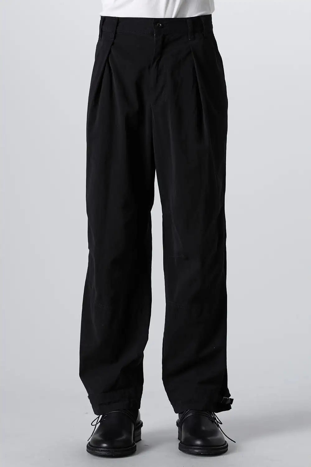 Dry Cotton Wide Trousers  Black