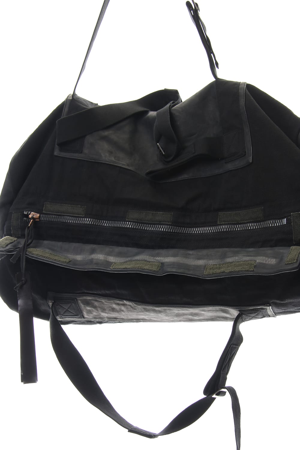 INFANTERY-BAG2 - VEG TAN HORSE SKIN - Black