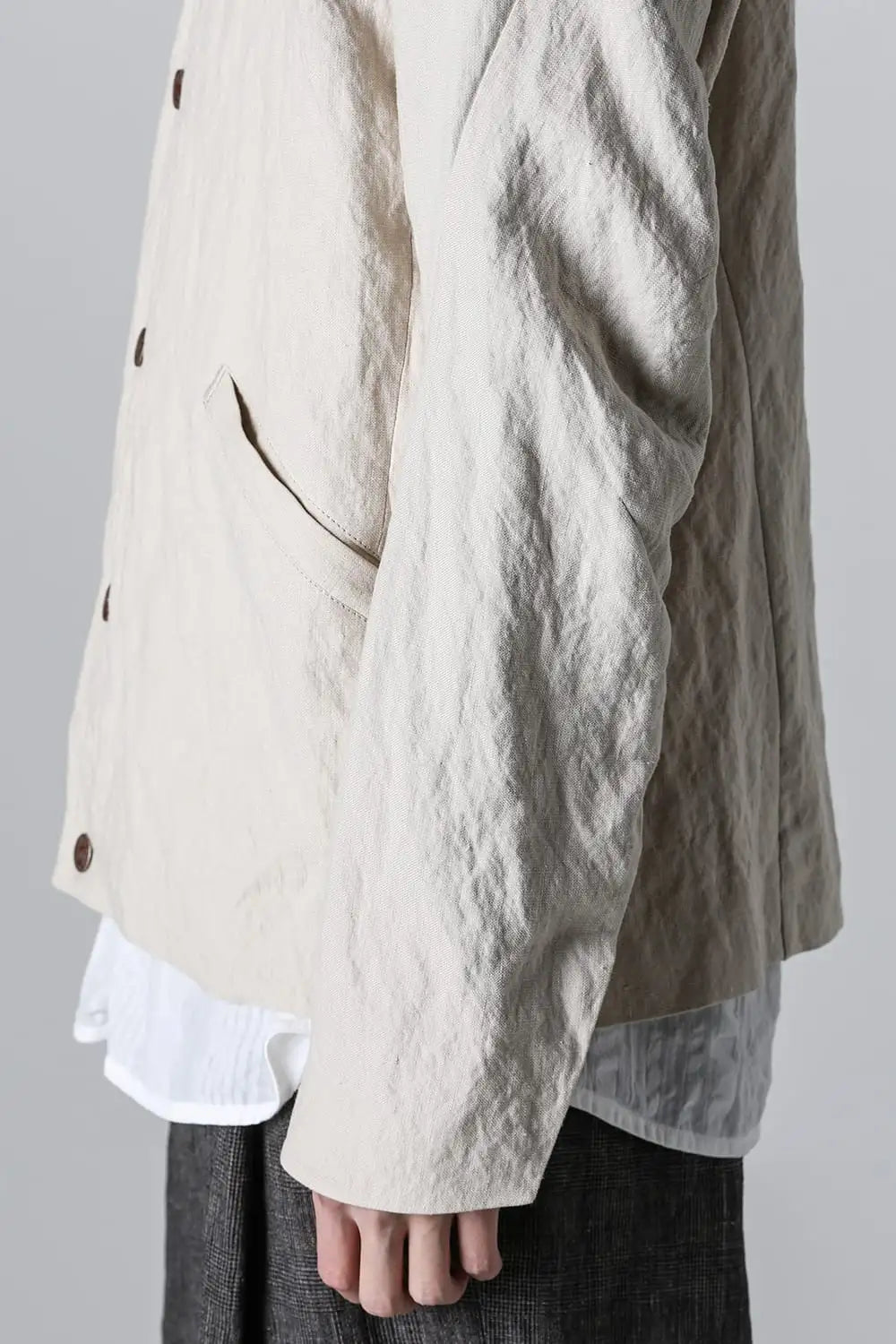 ジャケット カナパコットンメタルシュリンク