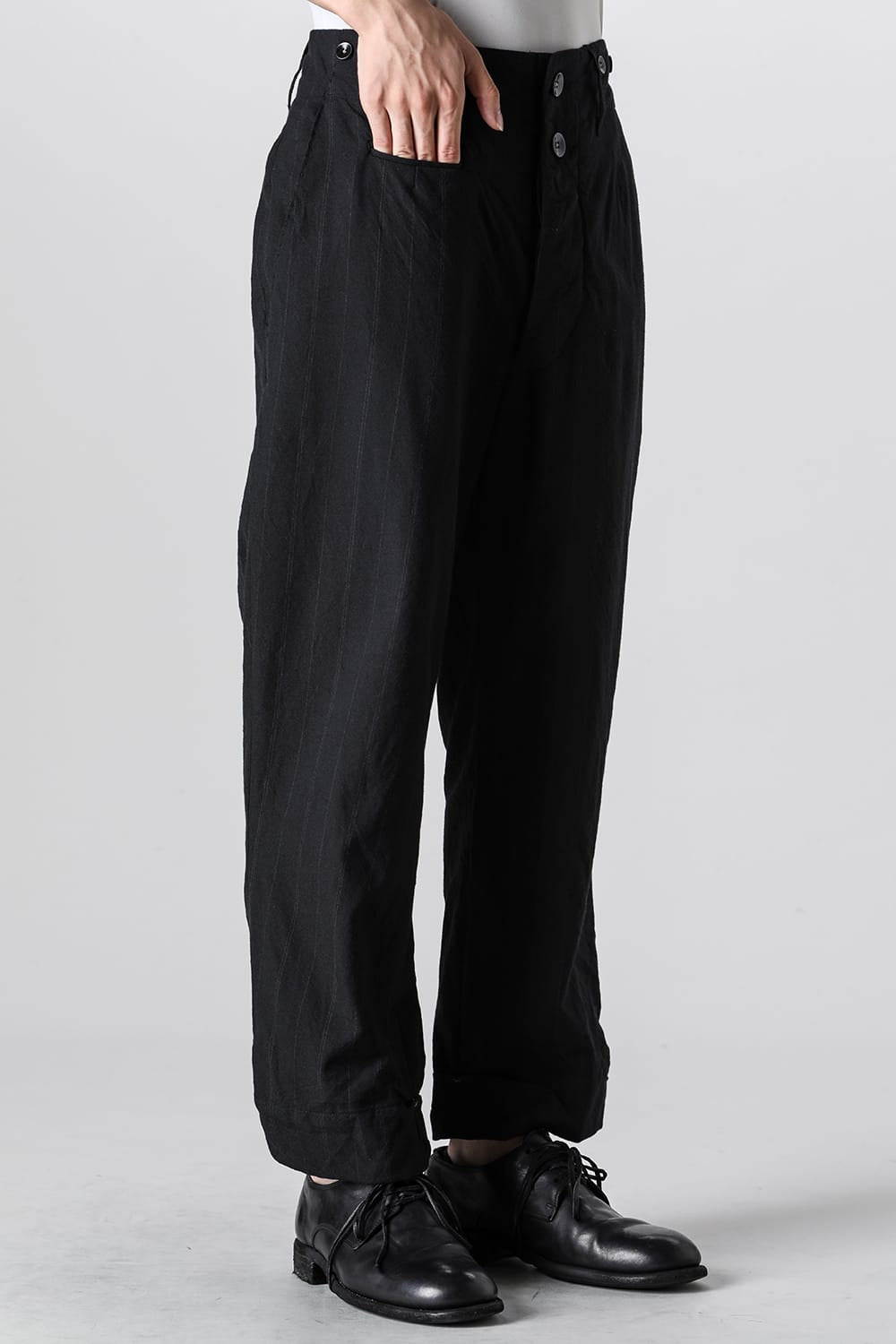 New Silhouette Trousers Stripe Serge Wool DRIFTER( ST ver.)
