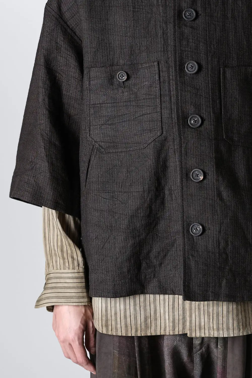 Oversized Short Sleeve Workers Shirt