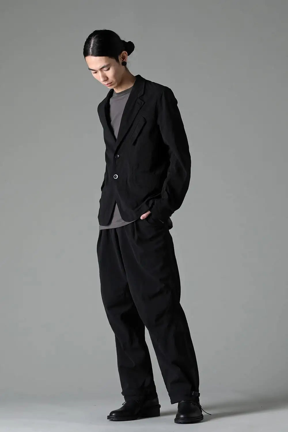 Dry Cotton Wide Trousers  Black