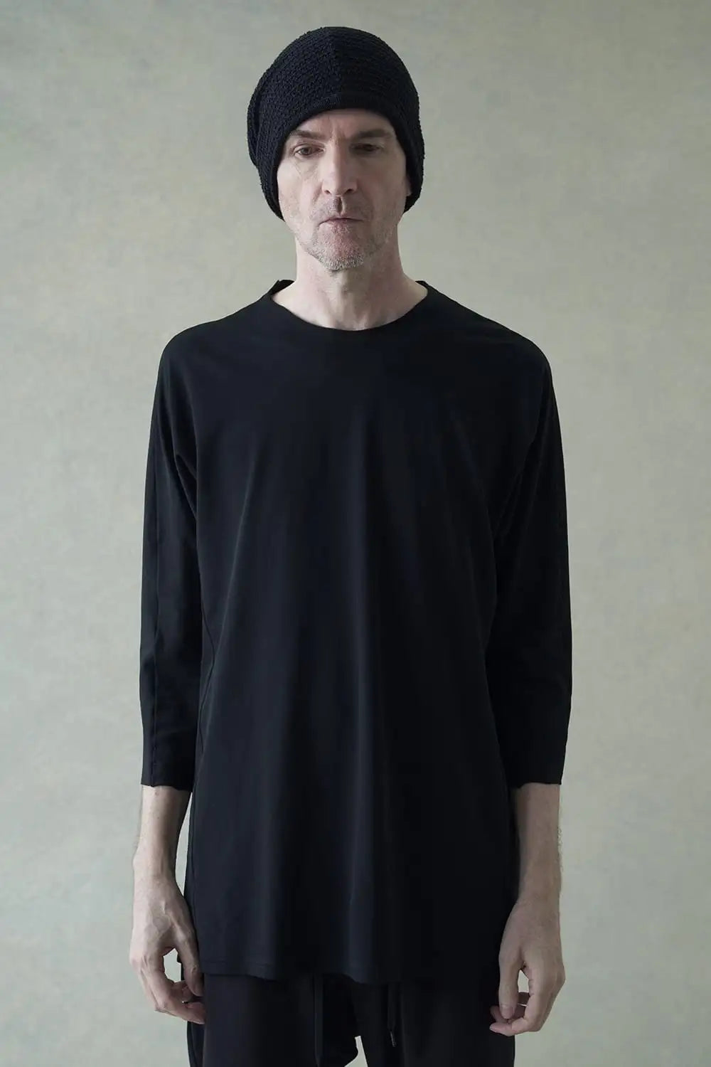 エイトクォータースリーブ ハイツイストジャージー Black