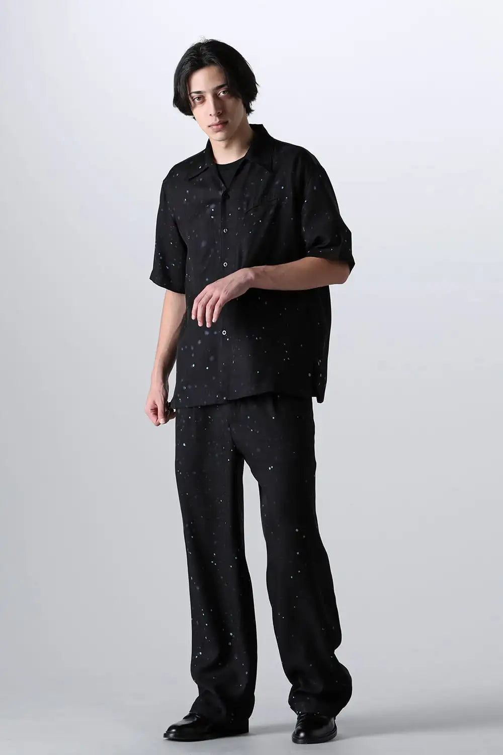 Slash Pocket Short Sleeved Shirt Black